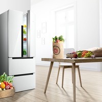 博世（BOSCH）冰洗套装 484L法式多门双循环冰箱+10KG大容量绿标羊毛洗衣机云朵白48S20+152000附件仅展示