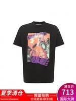 VERSACE JEANS/范思哲24夏季新款时尚休闲印花纯棉短袖T恤 899黑色 M