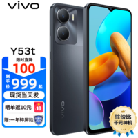 vivo Y53t 天玑700系列 5000mAh大容量电池 60Hz刷新率 侧边指纹 5G全网通 黑松露(活动) 6GB+128GB