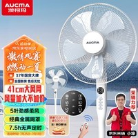 澳柯玛（AUCMA）大风量遥控落地扇/轻音电风扇/家用办公室风扇/台扇/电子定时/空气循环台式小风扇FS-35N905(Y)
