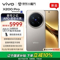 vivo X200 Pro 16GB+512GB 钛色 蔡司2亿APO超级长焦 蓝晶×天玑9400 6000mAh蓝海电池 拍照 AI 手机