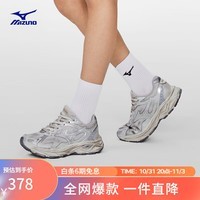 美津浓（MIZUNO）【RACER S】软底轻便运动跑步鞋子男 女缓震透气休闲慢跑鞋 18/脏脏银 37