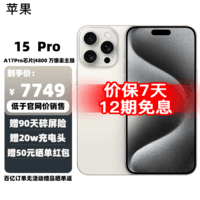 Apple 苹果15pro (A3104) iphone15pro 全网通 5G苹果手机 白色钛金属 256GB（标配）