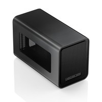 乔思伯 (JONSBO) V11 4.0版 黑色 铝制迷你ITX机箱（抽拉式结构/双侧面通风/立卧两放/自带14CM风扇）