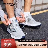 Saucony索康尼凝聚17运动鞋缓震舒适男跑鞋灰兰41