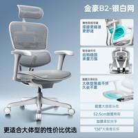 Ergonor保友金豪b2/雄鹰 人体工学椅 电脑椅 电竞椅办公椅子可躺老板椅 【金豪b2】银白网-尼龙脚