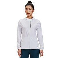 安德玛（UNDERARMOUR）Out The Storm女子跑步运动拒水外套1377043 白色100 XL