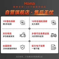 奥马（Homa）欧洲臻品60cm以下超薄253升一级能效变频风冷无霜双开门三开门法式家用电冰箱国补以旧换新253WF/B