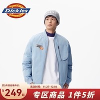 dickies羽绒服 男女情侣 百搭休闲保暖厚夹克10919 浅灰蓝 M 充绒量:172g