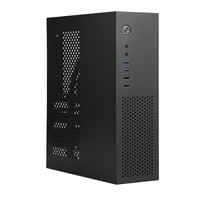 SKTC 全新A10迷你卧式立式MATX24*24主板小1U电源7.3LHTPC电脑机箱 A10黑色单机箱