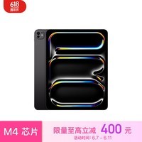 Apple/苹果 iPad Pro13英寸M4芯片 2024年新款平板电脑(512G WLAN版/MVX43CH/A)深空黑色