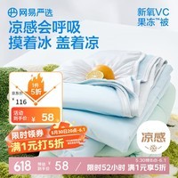 网易严选果冻被空调被夏被 A类凉感被 凉感值0.36 雪霜钰蓝 120*150cm
