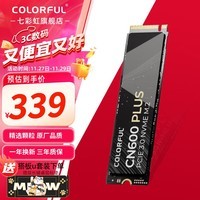 七彩虹（Colorful） M.2固态硬盘PCIe3.0 4.0  nvme协议 SSD台式笔记本固态硬盘 CN600/CN700系列 CN600 1TB PLUS 【电竞款 大容量】 M.2 NVM