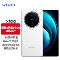 vivo X100旗舰新品上市蓝晶x天玑9300旗舰芯片蔡司影像120W双芯闪充5G拍照手机 白月光 12G 256G