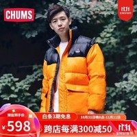 CHUMS洽洽鸟 美国户外潮系秋冬男女款保暖拼接羽绒服羽绒外套CH04-1206 D001 XL/180