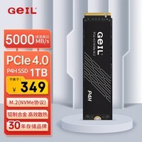 GEIL金邦 1TB SSD固态硬盘 M.2接口(PCIe 4.0 x4)NVMe SSD游戏高性能版  P4H系列