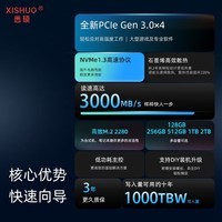 悉硕（XISHUO）1TB SSD固态硬盘M.2接口(NVMe协议) PCIe通道台式机笔记本通用 【1TB】石墨烯散热丨销量NO.I