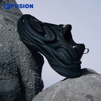 FILA FUSION斐乐潮牌BUZZARD女鞋未来潮鞋新款老爹鞋休闲鞋 黑-BA 37.5