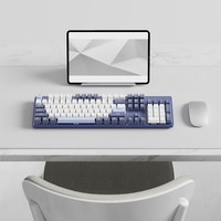 京东京造 JZ104三模机械键盘 104键背光黄轴有线机械合金键盘 PBT键帽 游戏键盘 键盘机械 深海