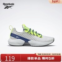 Reebok锐步官方男鞋女鞋SOLE FURY经典运动健走跑步鞋 FY0859_灰色/荧光色 中国码:40(25.5cm),US:7.5