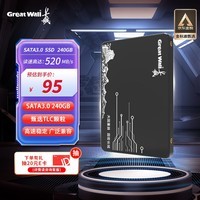 长城（Great Wall) 240GB SSD固态硬盘 SATA3.0接口 读速520MB/S台式机/笔记本通用 GW520系列