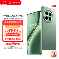 一加 Ace 3 Pro 第三代骁龙 8 旗舰芯片 6100mAh 冰川电池 1.5K 东方屏 OPPO AI手机 绿野素青 12GB+256GB 官方标配