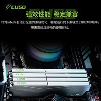 酷兽（CUSO）32GB (16GBx2) 套装 DDR4 3200 台式机内存条 夜枭系列-银甲 intel专用条