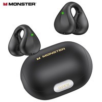 魔声（Monster）Open Ear 101 无线蓝牙耳机 不入耳迷你耳夹式开放耳机 运动跑步防水降噪智能触控高清通话 黑色