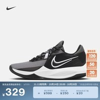 耐克（NIKE）官方PRECISION 6男实战篮球鞋冬抗扭低帮缓震运动DD9535 003黑/白/铁灰/白 43