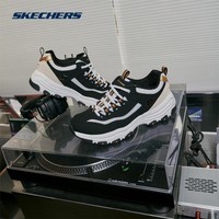 斯凯奇（Skechers）熊猫鞋丨女子网面透气老爹鞋复古轻便运动撞色潮流增高百搭休闲鞋 8730066-BKGD 黑色/金色 38