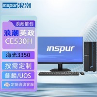 浪潮（inspur）英政CE530H国产信创目录商用办公台式电脑主机升级 海光3350 23.8英寸|8G 256G 2G独显 银河麒麟V10系统政企版