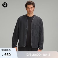 lululemon丨Fleece 男士按扣款拉绒开衫 LM3EQNS 石墨灰 L