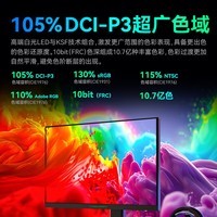 泰坦军团 27英寸4K原生160Hz FastIPS广色域 硬件低蓝光HDR400 1msGTG 可升降10.7亿色 电竞屏显示器P2710V