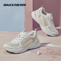 斯凯奇（Skechers）女鞋网面透气厚底老爹鞋软底舒适缓震休闲跑步鞋