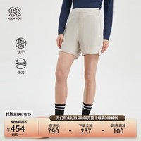 KOLON SPORT可隆女款速干三分短裤户外夏露营徒步弹力裤子 燕麦灰OT 170/L