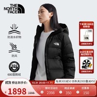 北面（The North Face）羽绒服女600蓬鹅绒外套防泼水户外保暖24秋季上新品|7QVV JK3/宇宙黑 L