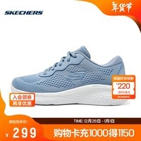 斯凯奇（Skechers）轻奇跑步鞋子男女运动鞋超轻软底透气官网正品 149990-SLT 暗灰蓝色 35