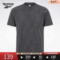 Reebok锐步官方男子针织提花网眼布运动短袖T恤 23RMS421MGH1 A/L