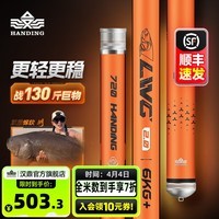 汉鼎螺纹钢二代大物巨物竿28调5.5H鲢鳙青鲟鱼台钓杆手竿综合钓竿鱼竿 8.1m -5.5H硬度-8%用户推荐