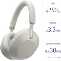 索尼（SONY） 【日本直邮】WH-1000XM5系列 日版头戴式无线蓝牙降噪立体耳机环绕音频 AI智能降噪耳罩耳机 WH1000XM5 SM 铂金银