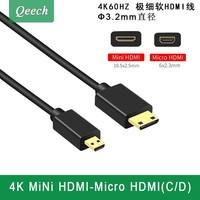 清奇微单相机接无线图传Mini Micro HDMI C-D超极细软线 智云鳞甲 大疆鹰眼 RSC2 4K mini转micro HDMI (C/D) 1m