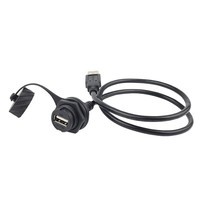 威焱 适用于USB2.0防水接头数据连接器公头母头母座转接插头延长线0.3米1米 LU20-CA-U2-013(0.1米) USB2 金属螺母