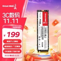 长城（Great Wall）512GB SSD固态硬盘 M.2接口(NVMe协议)PCIe 3.0x4 GW3300系列