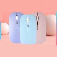 品怡 直供适用苹果华为蓝牙双模三模5.0静音无声2.4g无线充电鼠标 189B无线蓝牙双模升级发光版  黑色