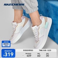 斯凯奇Skechers小白鞋冬季女透气复古百搭拼色板鞋休闲运动鞋