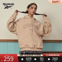 Reebok锐步官方冬男女同款针织连帽套头衫卫衣 23FRC351UGK0 浅卡其 M