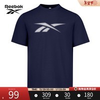 Reebok锐步官方男女复古运动休闲舒适百搭针织短袖T恤 23RMS403UGN2 2XL