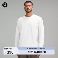 lululemon丨Fundamental™ 男士宽松款长袖 T 恤 LM3ERUS 白色 L