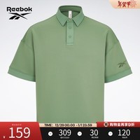 Reebok锐步官方男女同款休闲宽松短袖POLO衫 23RCS419UGL2 L