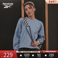 Reebok锐步官方女子经典圆领针织宽松休闲套头衫卫衣 23FRC304WGB4 A/L